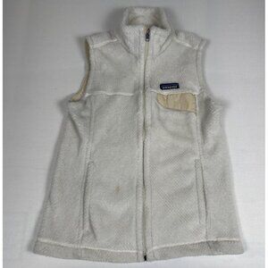 Patagonia Women Small Birch White Los Gatos Fleece Vest Full Zip 25216